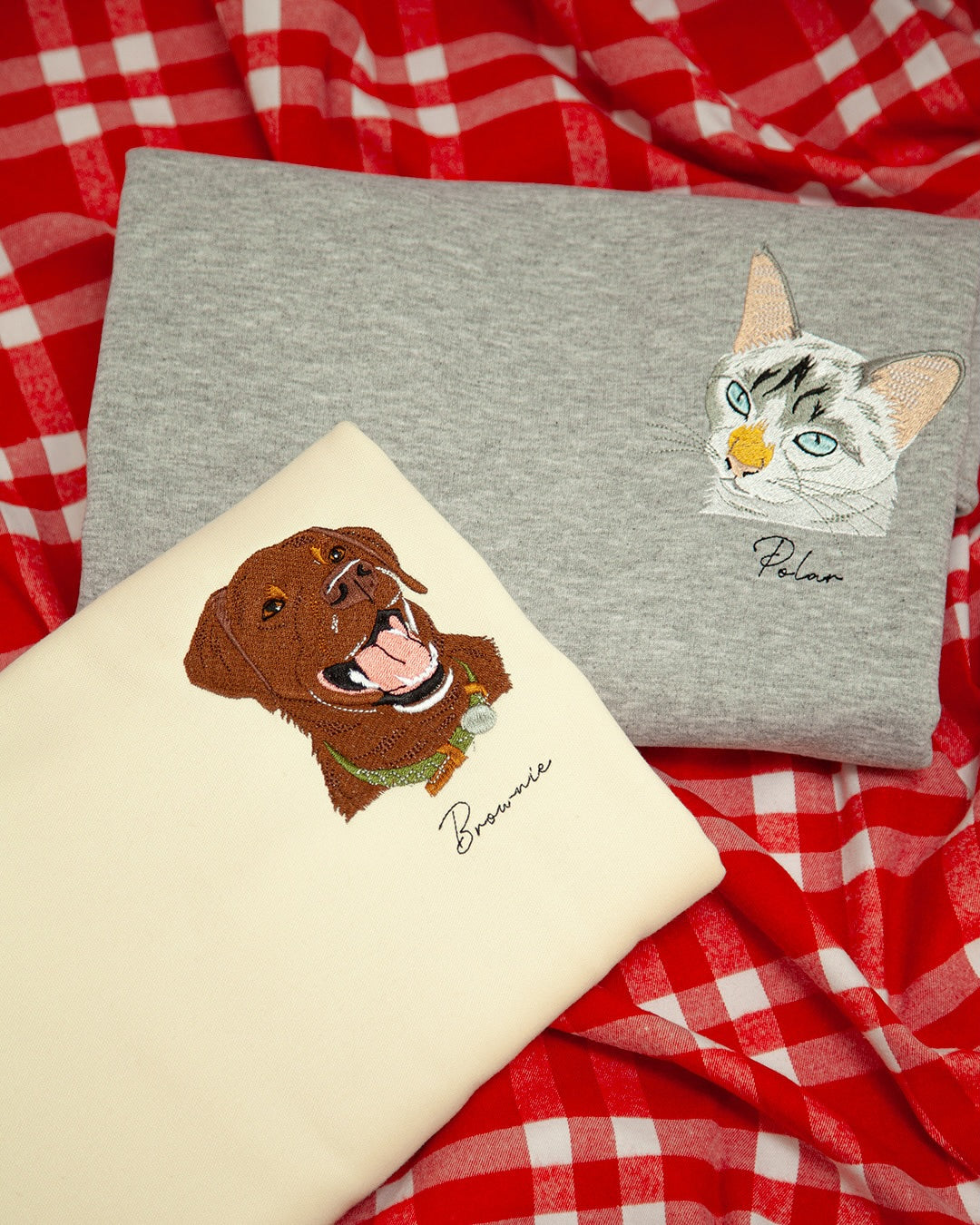 Rich Colors,Custom Embroidered Pet Face T-shirt,Hoodie from Your Photo
