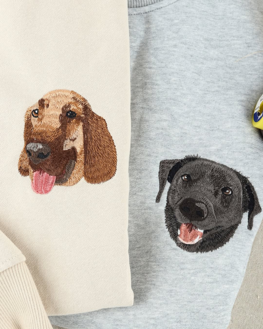 Custom Pet Embroidered Sweatshirt from Photo, Personalized Pet Face and Pet Name Sweatshirt or Shirt