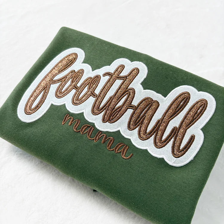 Custom Glitter Sports Hoodie with Bow Decoration 🎄 Holiday Gift for Mom