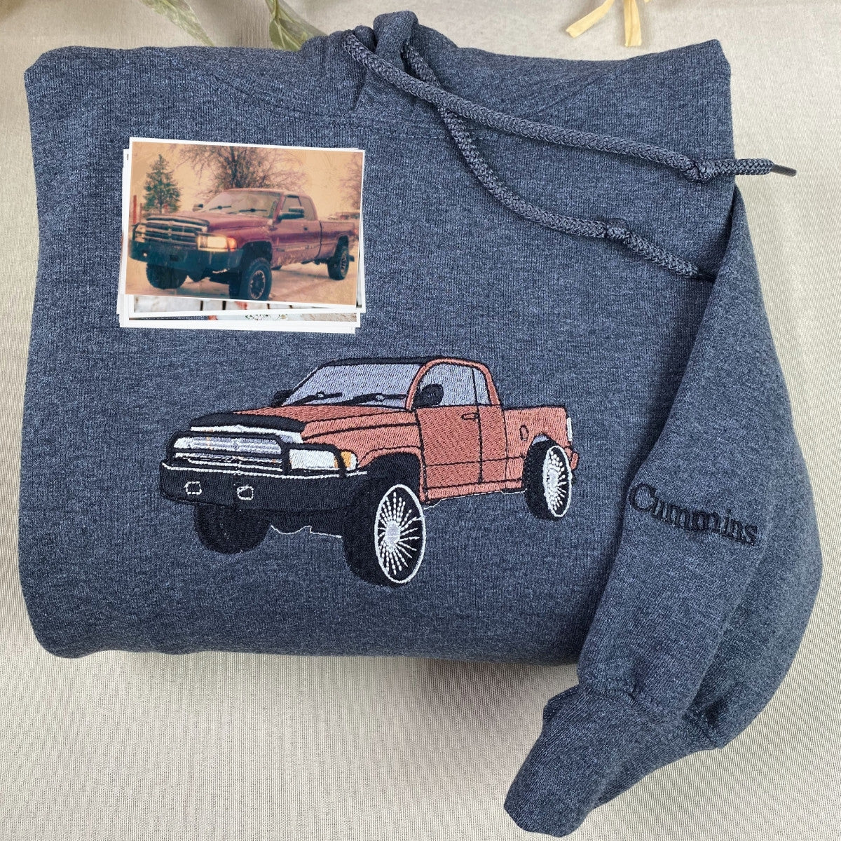 Custom Car Embroidered Crewneck & Hoodies – The Perfect Gift for Dad or Husband!