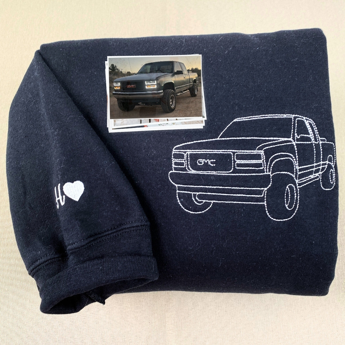 Custom Car Embroidered Crewneck & Hoodies – The Perfect Gift for Dad or Husband!