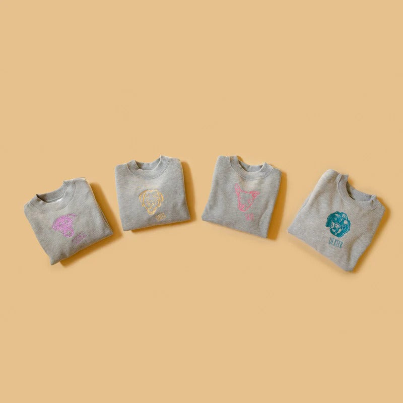 Custom Pet Portrait Kids Sweatshirt