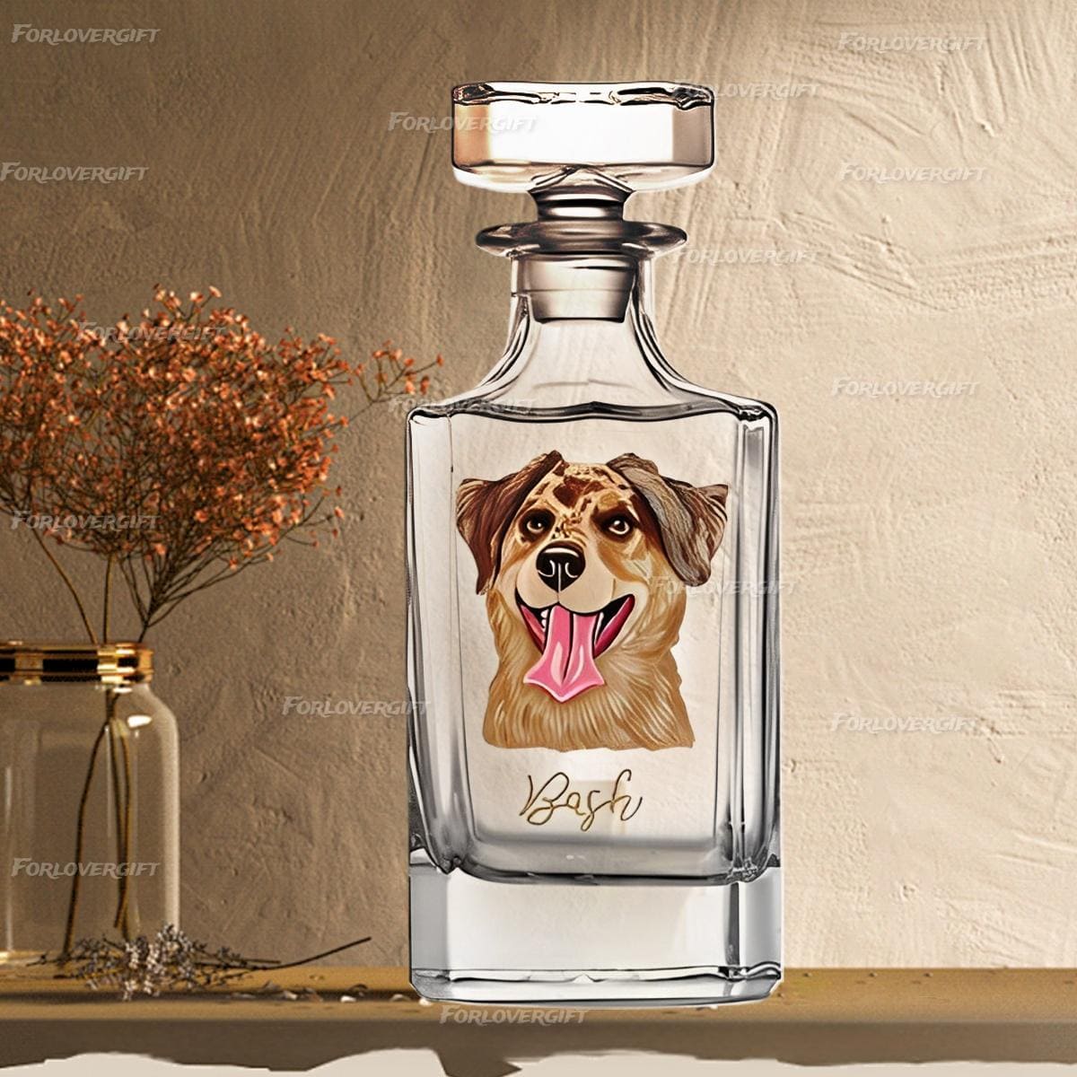 Custom Whiskey Bottles with Pet Portraits