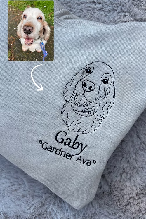 Custom Full-Body Pet Portrait Outline Sweatshirt