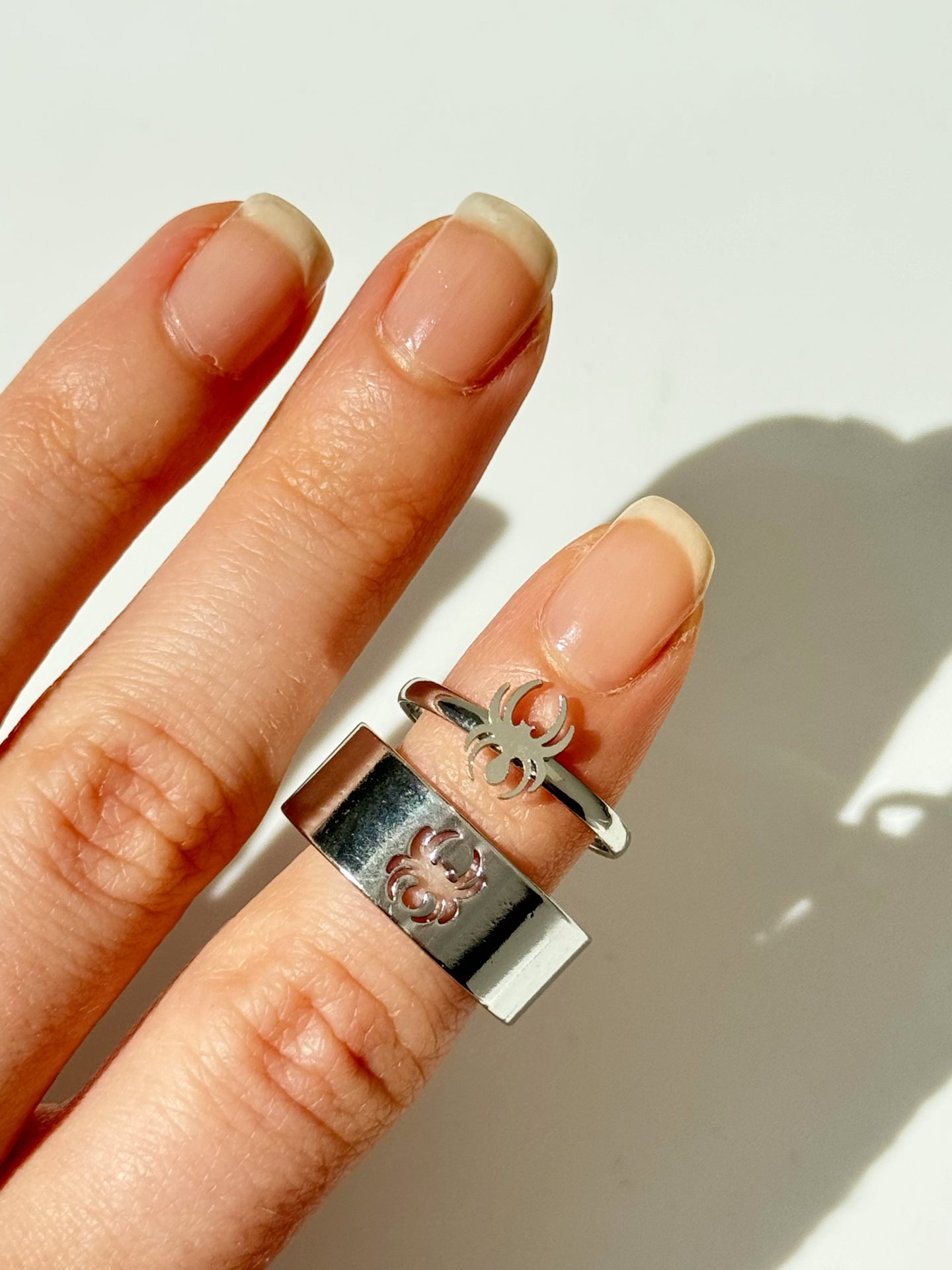 Adjustable Couple Spider Ring Set