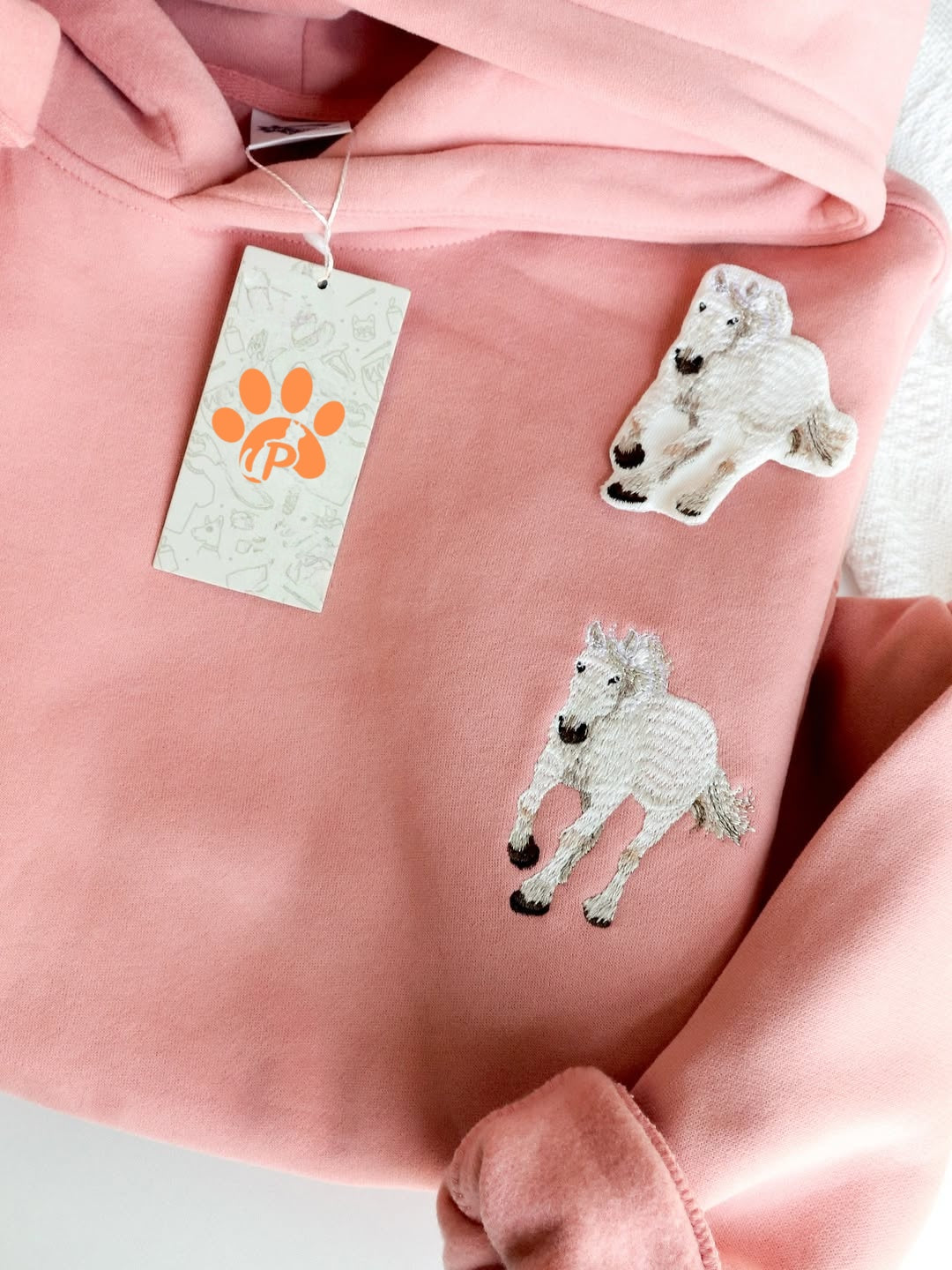 Horse Lover Custom T-shirt - Equestrian Portrait Embroidered Hoodie - Personalized Horse Rider Gift