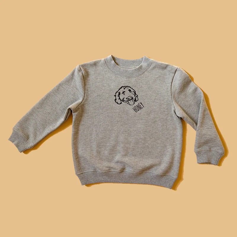 Custom Pet Portrait Kids Sweatshirt