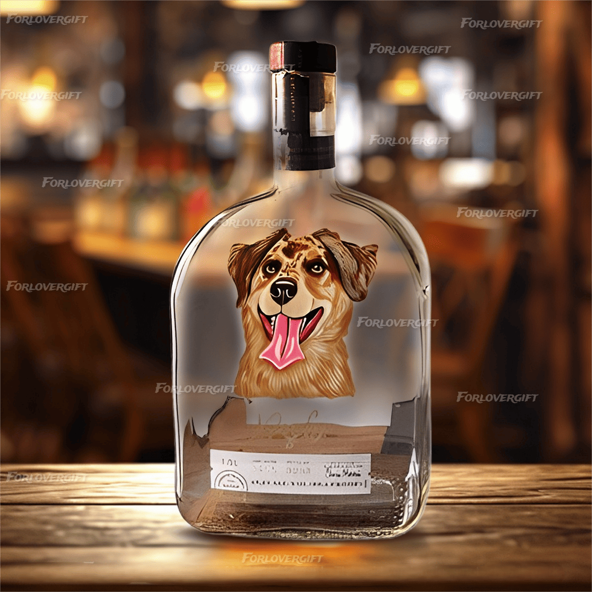 Custom Whiskey Bottles with Pet Portraits