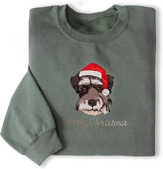 Custom Embroidered Pet Portrait T-shirt,Sweatshirt