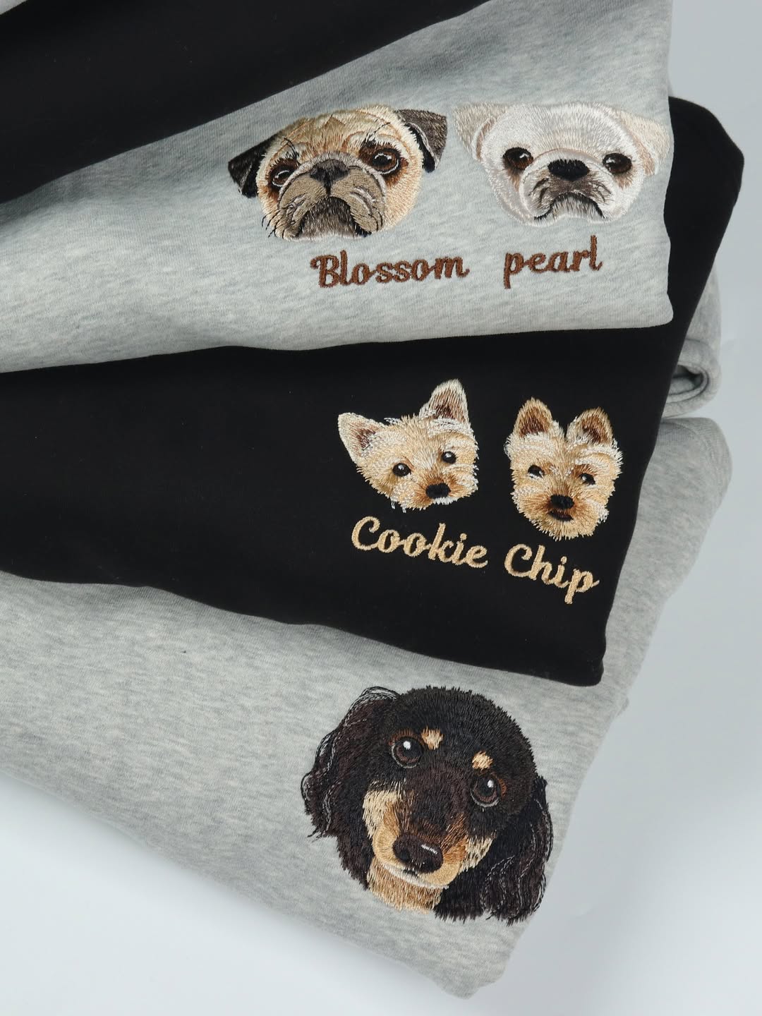 Custom Embroidered Sweatshirt with Dog Face Varsity from Photo, Gift for Dog Lovers