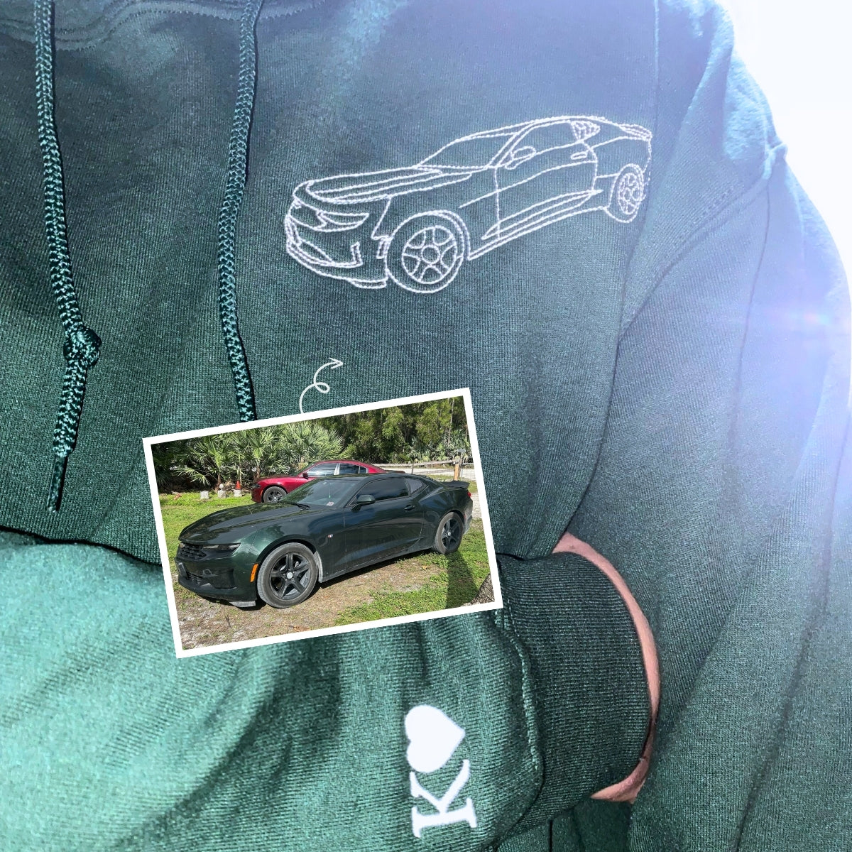 Custom Car Embroidered Crewneck & Hoodies – The Perfect Gift for Dad or Husband!