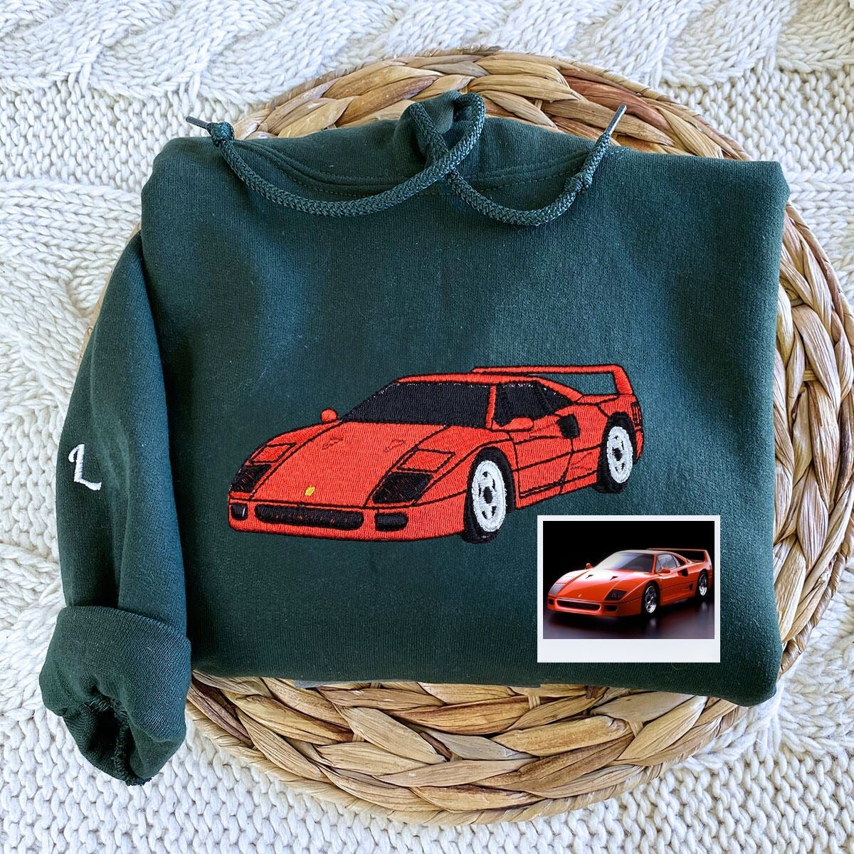Custom Car Embroidered Crewneck & Hoodies – The Perfect Gift for Dad or Husband!
