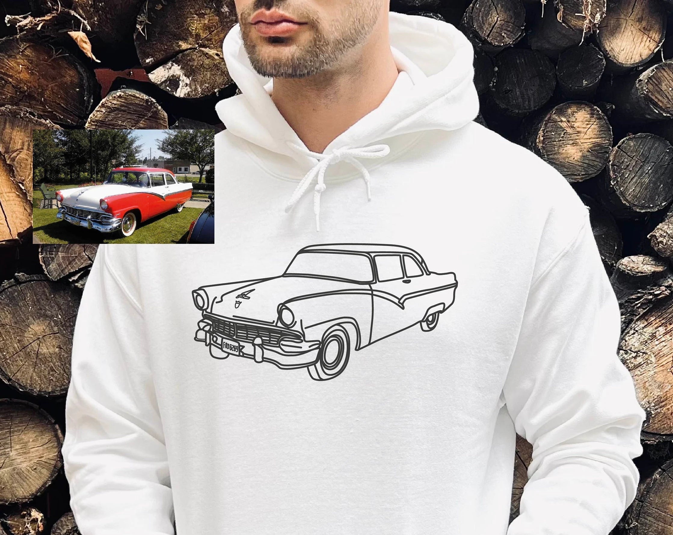 Custom Car Embroidered Crewneck & Hoodies – The Perfect Gift for Dad or Husband!
