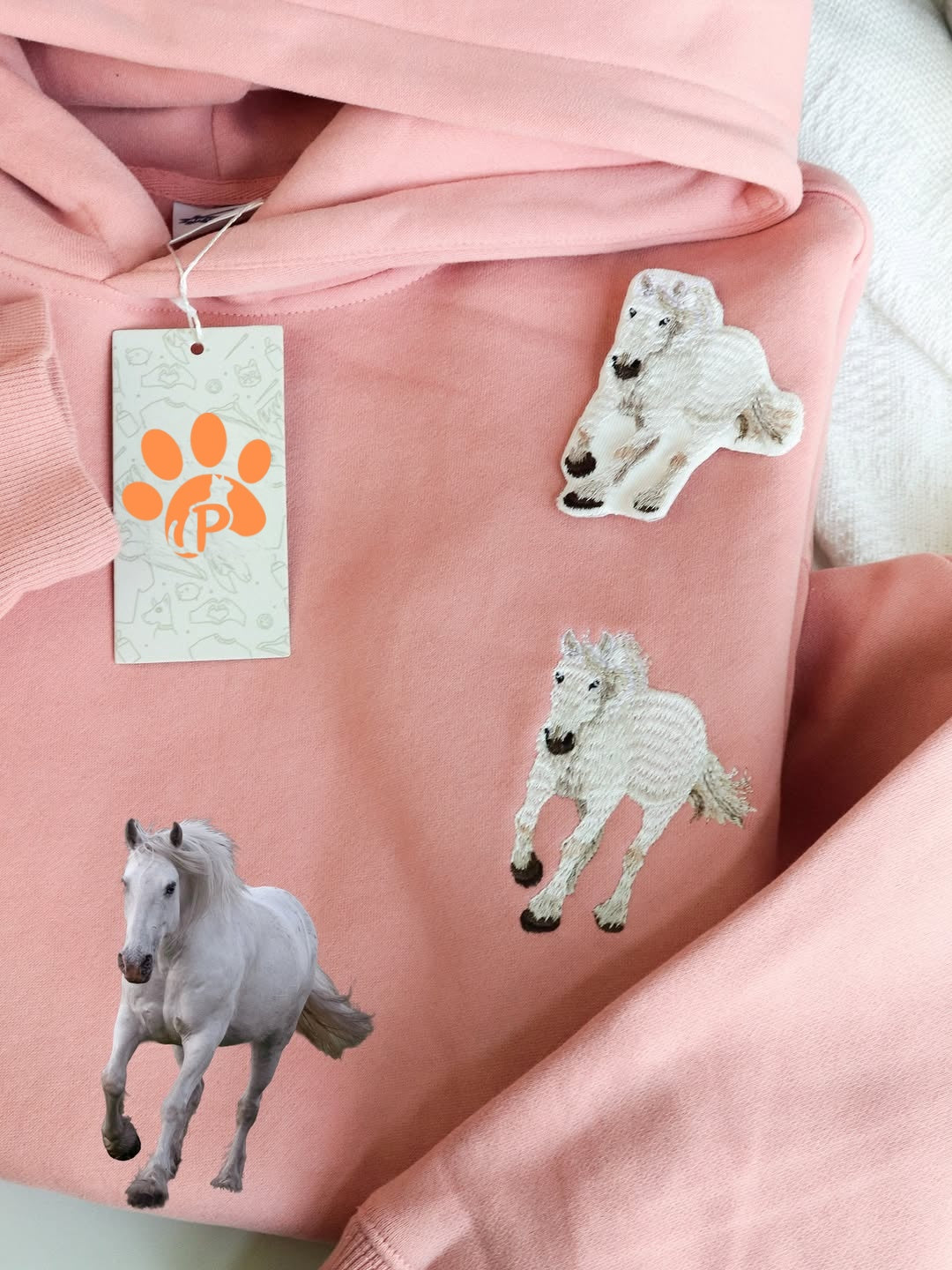 Horse Lover Custom T-shirt - Equestrian Portrait Embroidered Hoodie - Personalized Horse Rider Gift