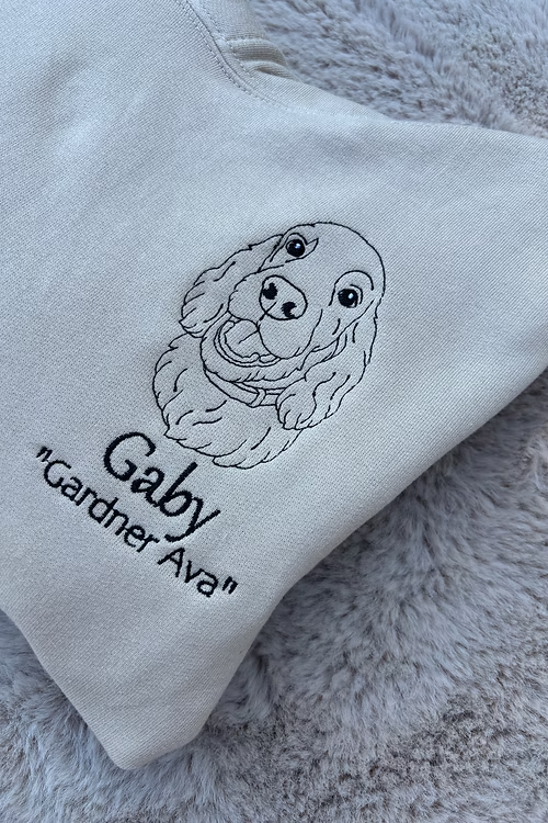 Custom Full-Body Pet Portrait Outline Sweatshirt