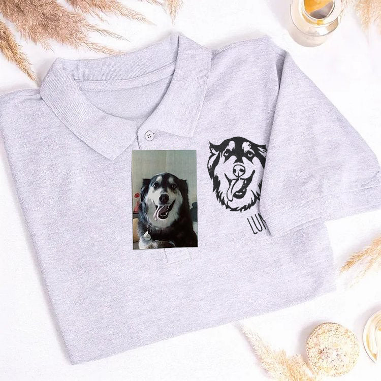 Custom Embroidered Pet Face Polo Shirt