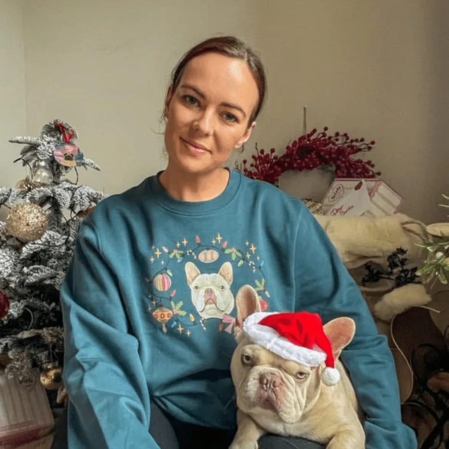 Printed Pet Portrait Organic Christmas Jumper