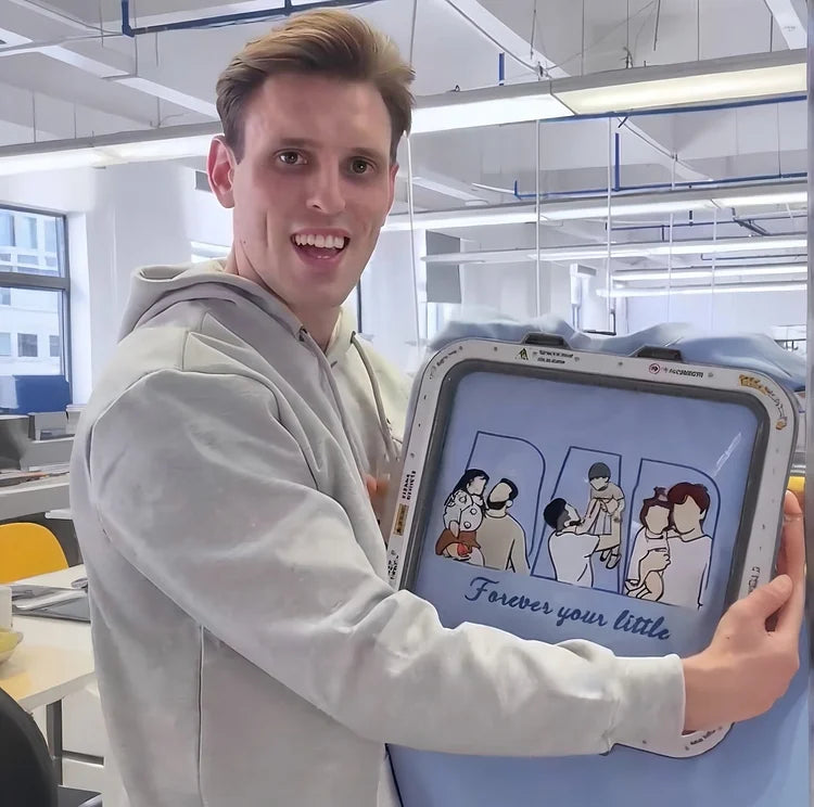 Custom Photo Portrait Embroidery Sweatshirt/Hoodie | Portrait From Photo | Memorial Shirt for Dad