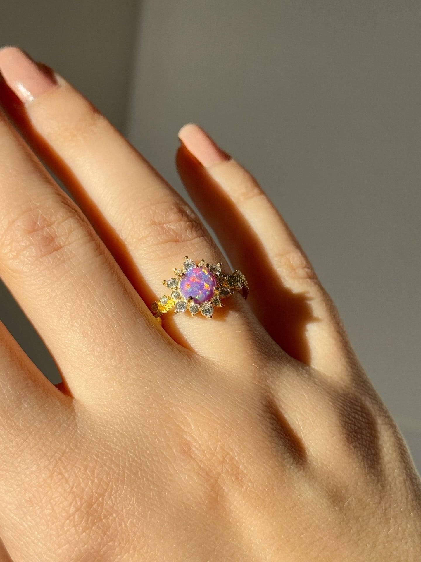 925 Sterling Silver Opal Rapunzel Ring