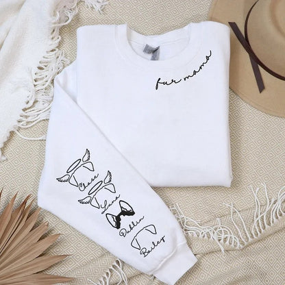 "Dog mama” – Pet Ears Embroidered Sweatshirt For Dog Mothers