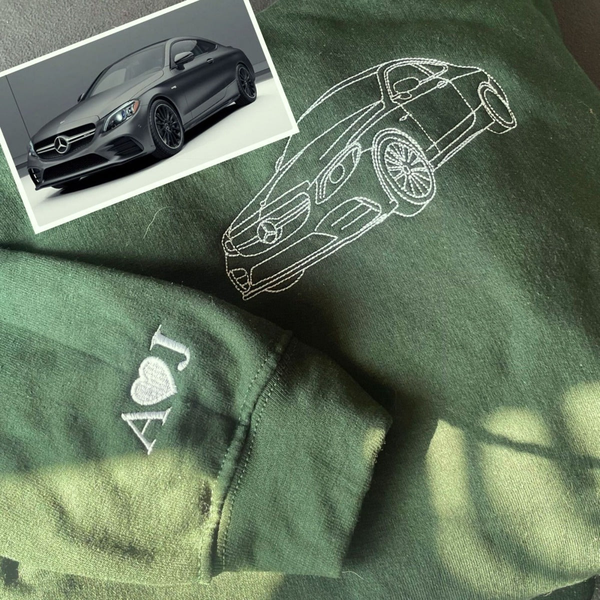 Custom Car Embroidered Crewneck & Hoodies – The Perfect Gift for Dad or Husband!