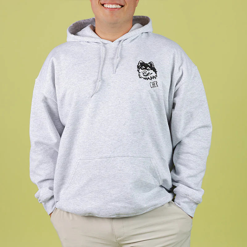 Custom Embroidered Pet Face Hoodie, Tee, Sweatshirt