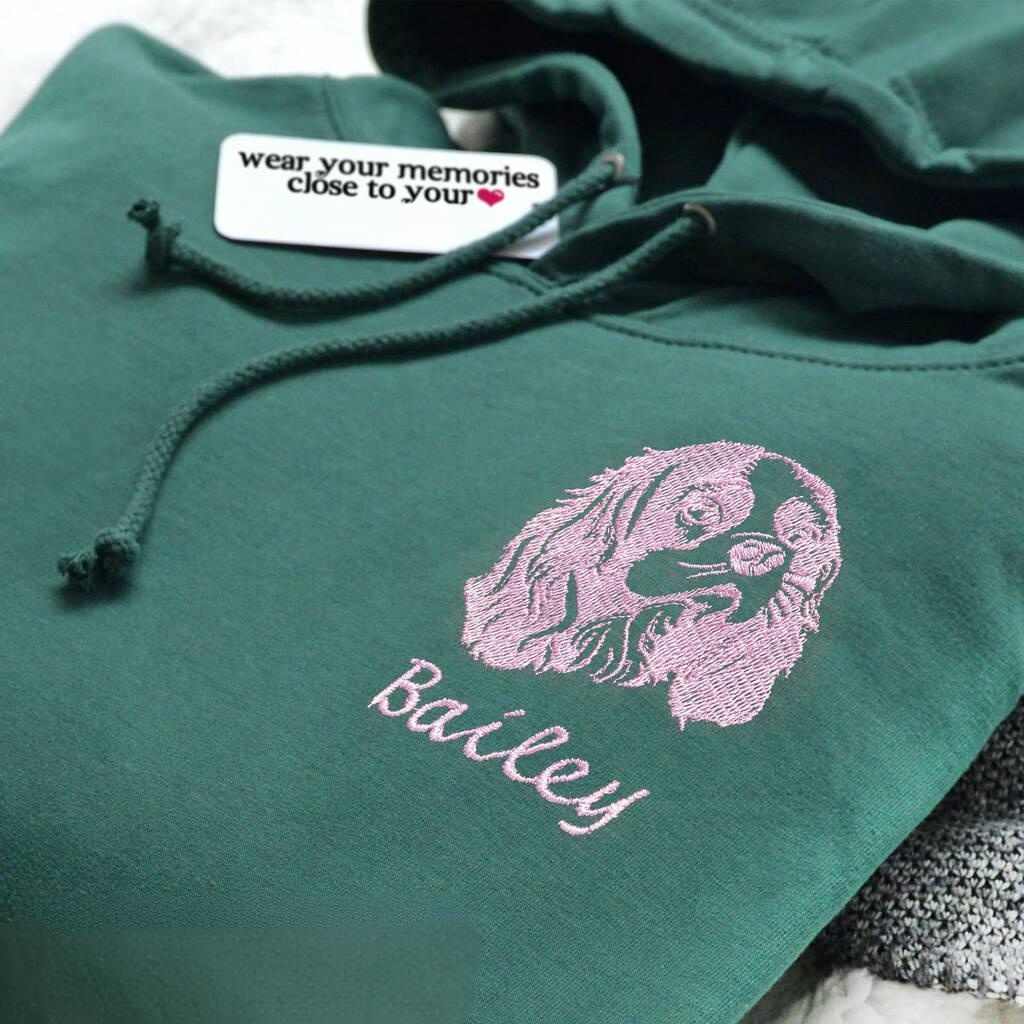 Custom Embroidered Pet Face Sweatshirt,wear your memories close to you