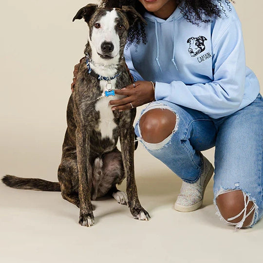Custom Embroidered Pet Face Hoodie, Tee, Sweatshirt
