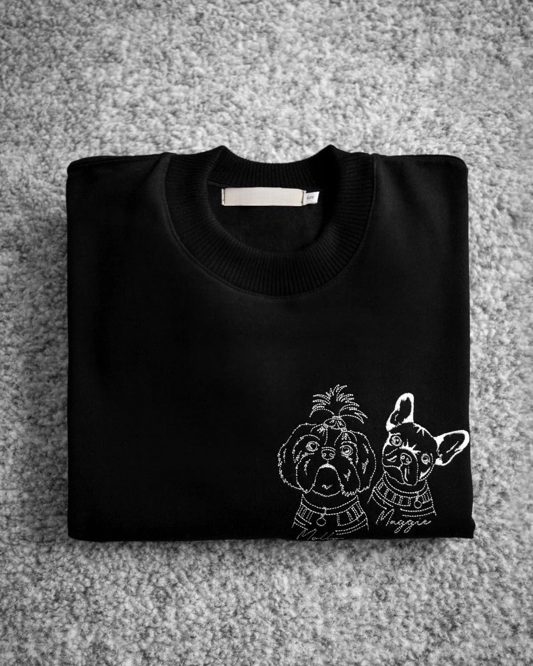 Custom Embroidered Pet Face Sweatshirt,Personalized hoodie embroidered with multiple pets