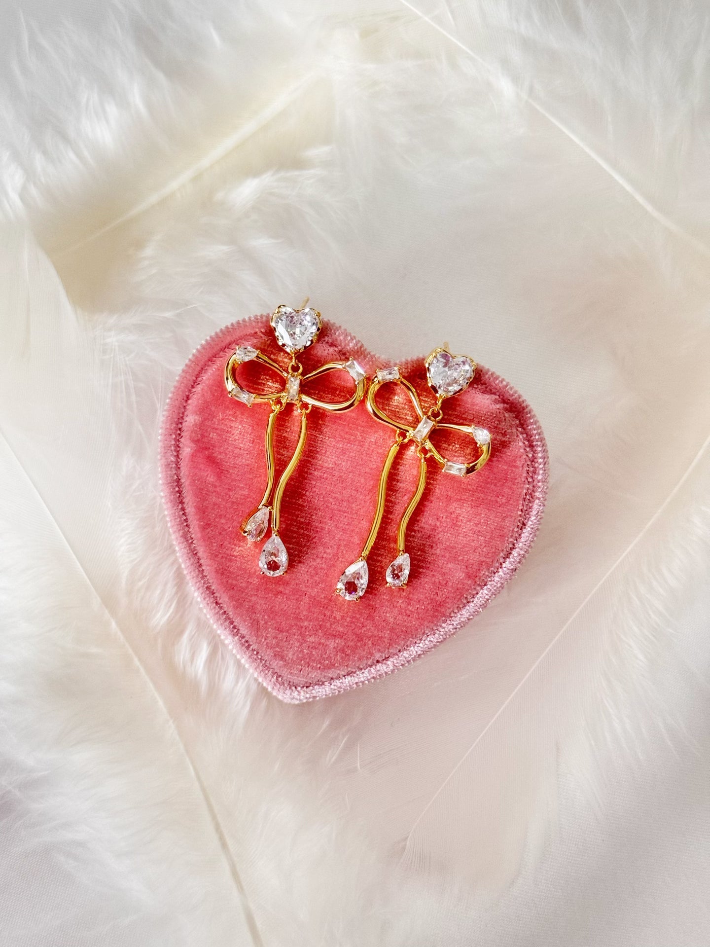 925 Sterling Silver Plated Coquette Earrings