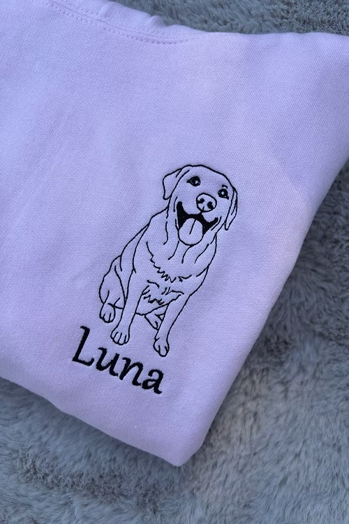 Custom Full-Body Pet Portrait Outline Sweatshirt