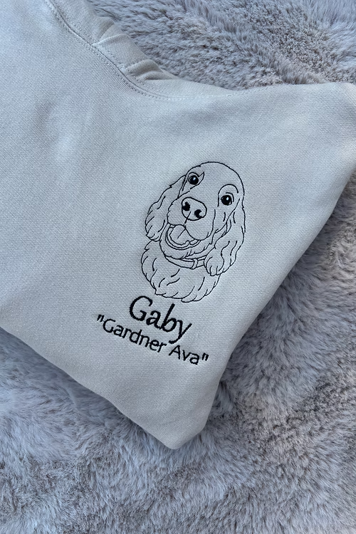 Custom Full-Body Pet Portrait Outline Sweatshirt