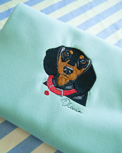 Rich Colors,Custom Embroidered Pet Face T-shirt,Hoodie from Your Photo