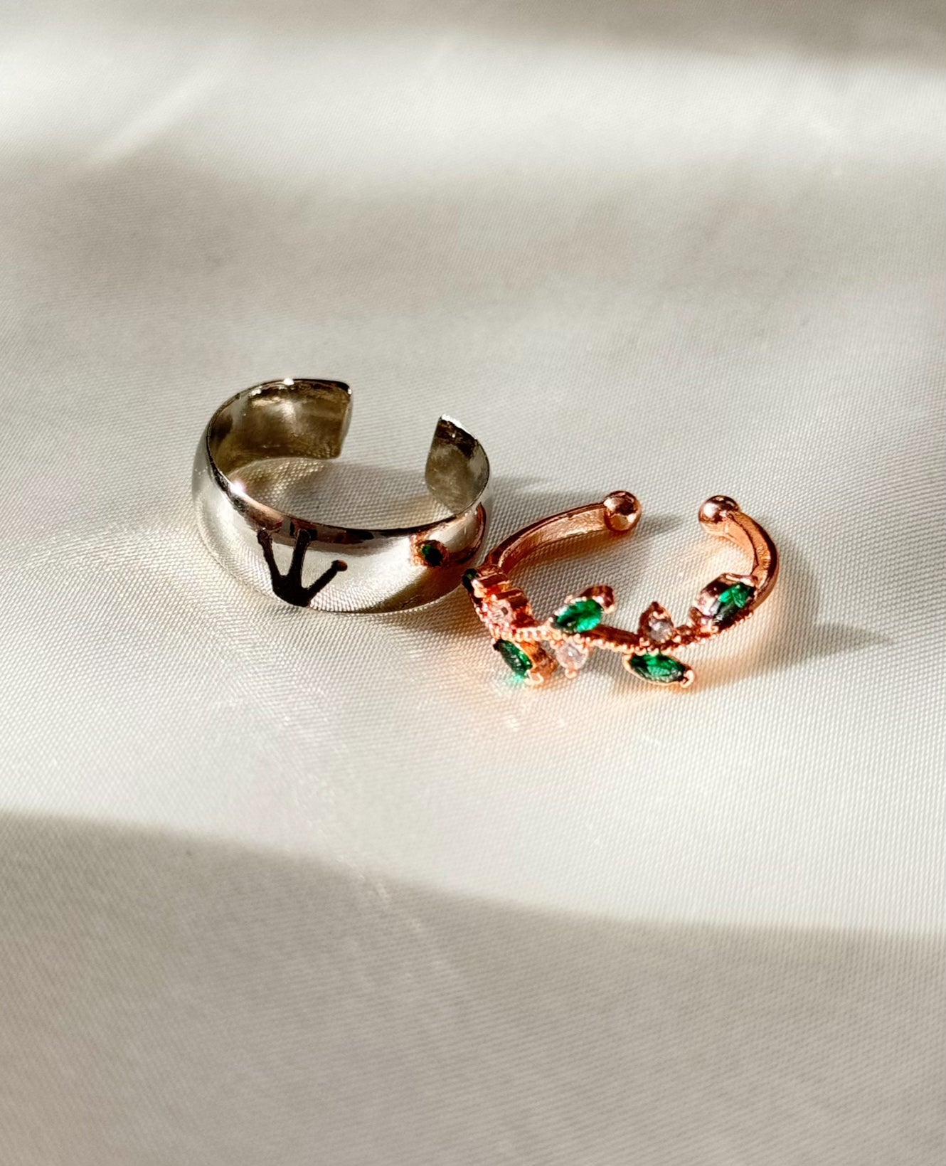 Princess and the Frog Ring Set, Princess Tiana and Prince Naveen Adjustable Couple Ring Set
