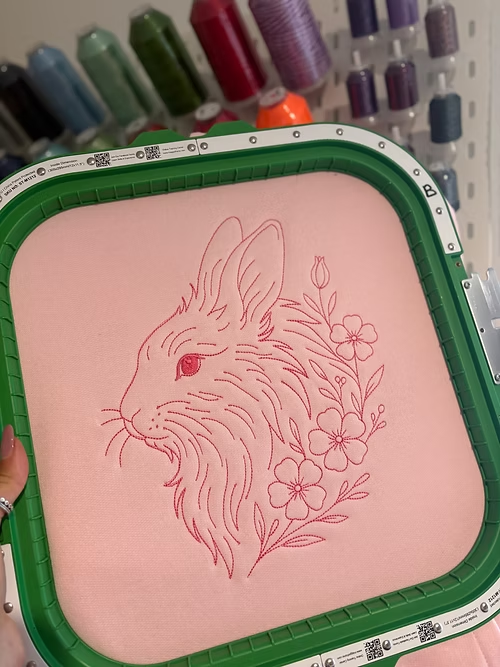 Pet Portrait Outline Embroidered Sweatshirt with Floral Details