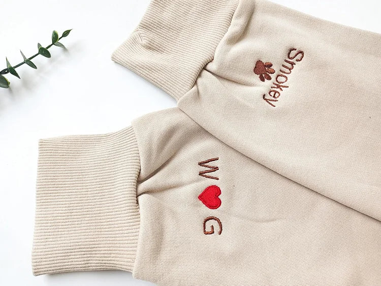 Personalized Pet Face Outline Embroidered T-shirt,Sweatshirt,Hoodie.