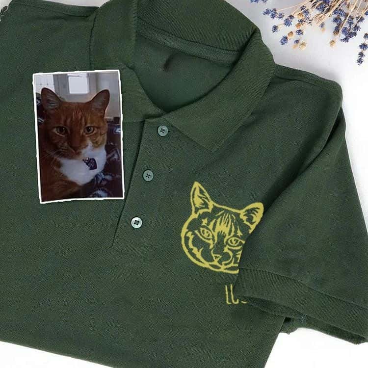Custom Embroidered Pet Face Polo Shirt