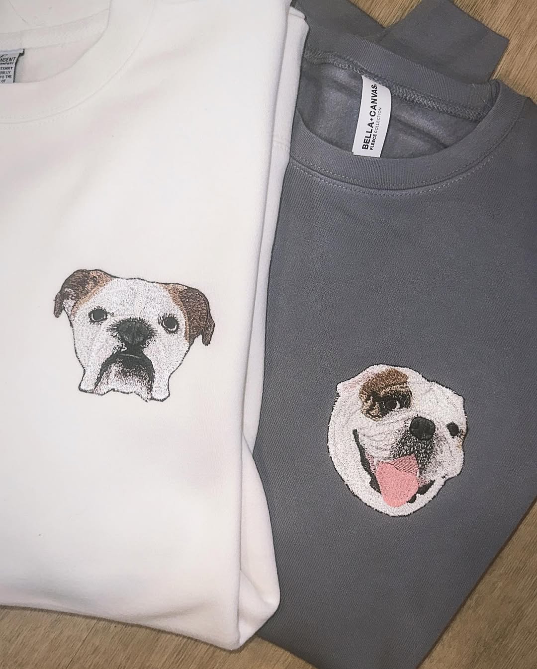 Personalized Dog Photo Hoodies - Custom Pet Name Embroidered Sweatshirts - Dog Owner Gift