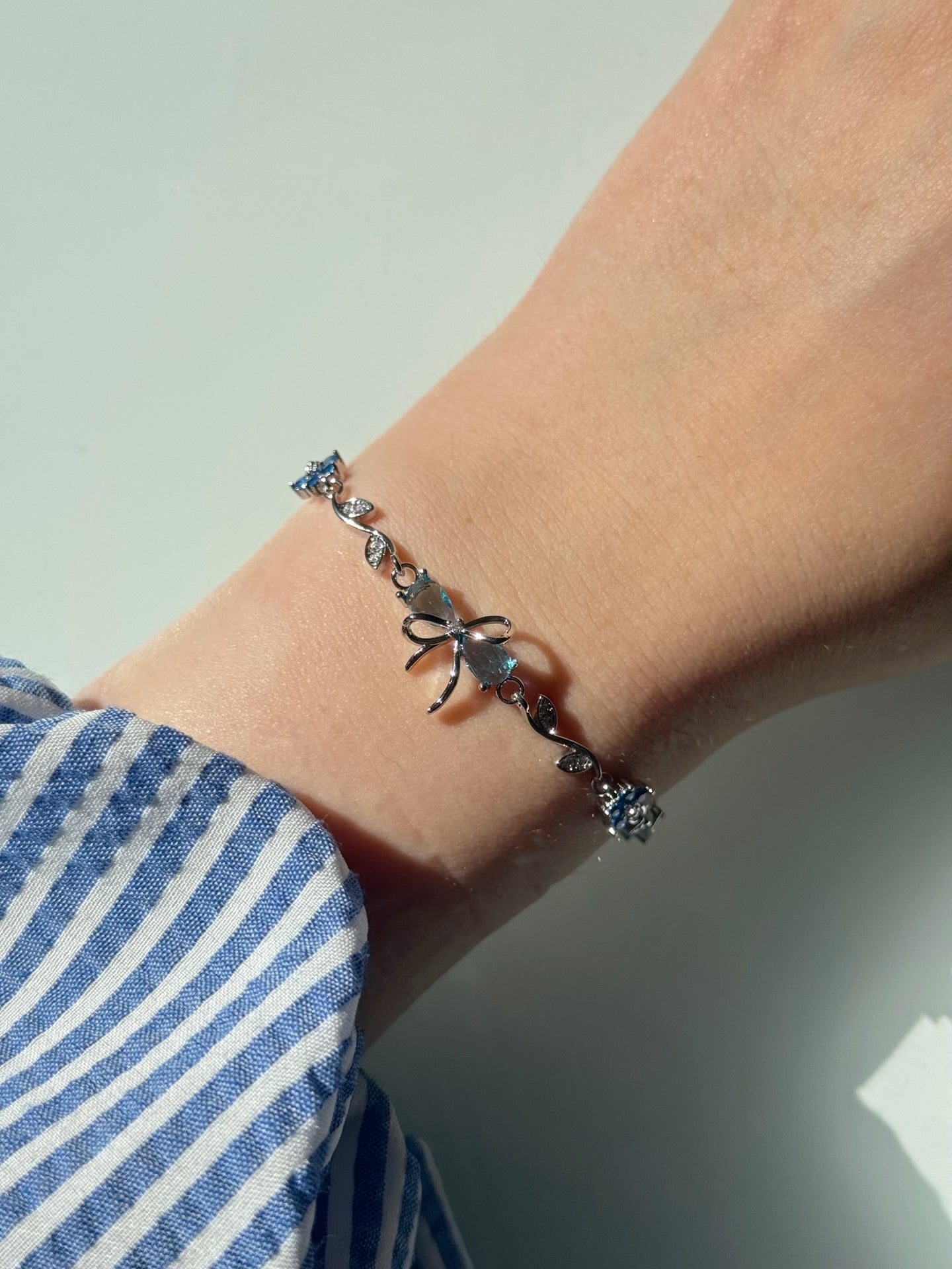 Blue Flower Detailed Bluvia Bracelet