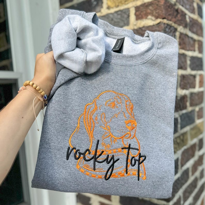 Custom Embroidered Pet Silhouette Sweatshirts With Pet's Name