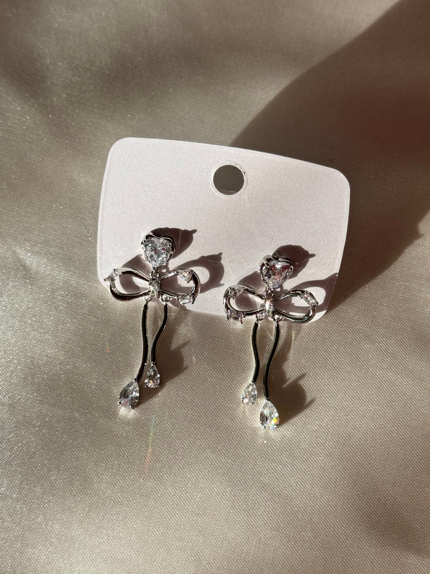 925 Sterling Silver Plated Coquette Earrings