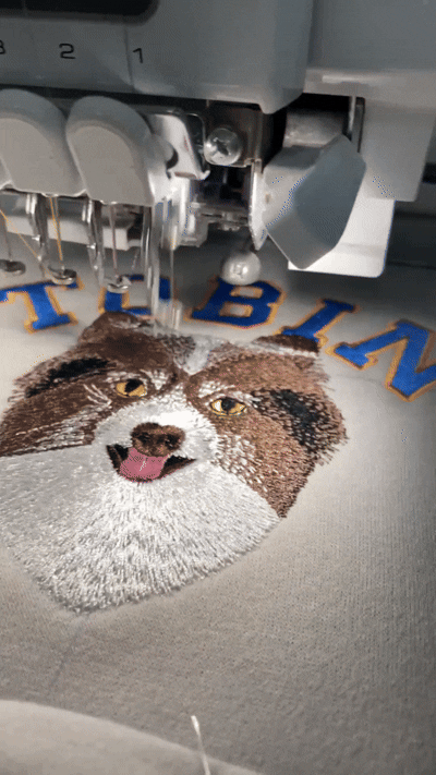 Custom Pet Name Embroidered Sweatshirt – Minimalist Pet Gift