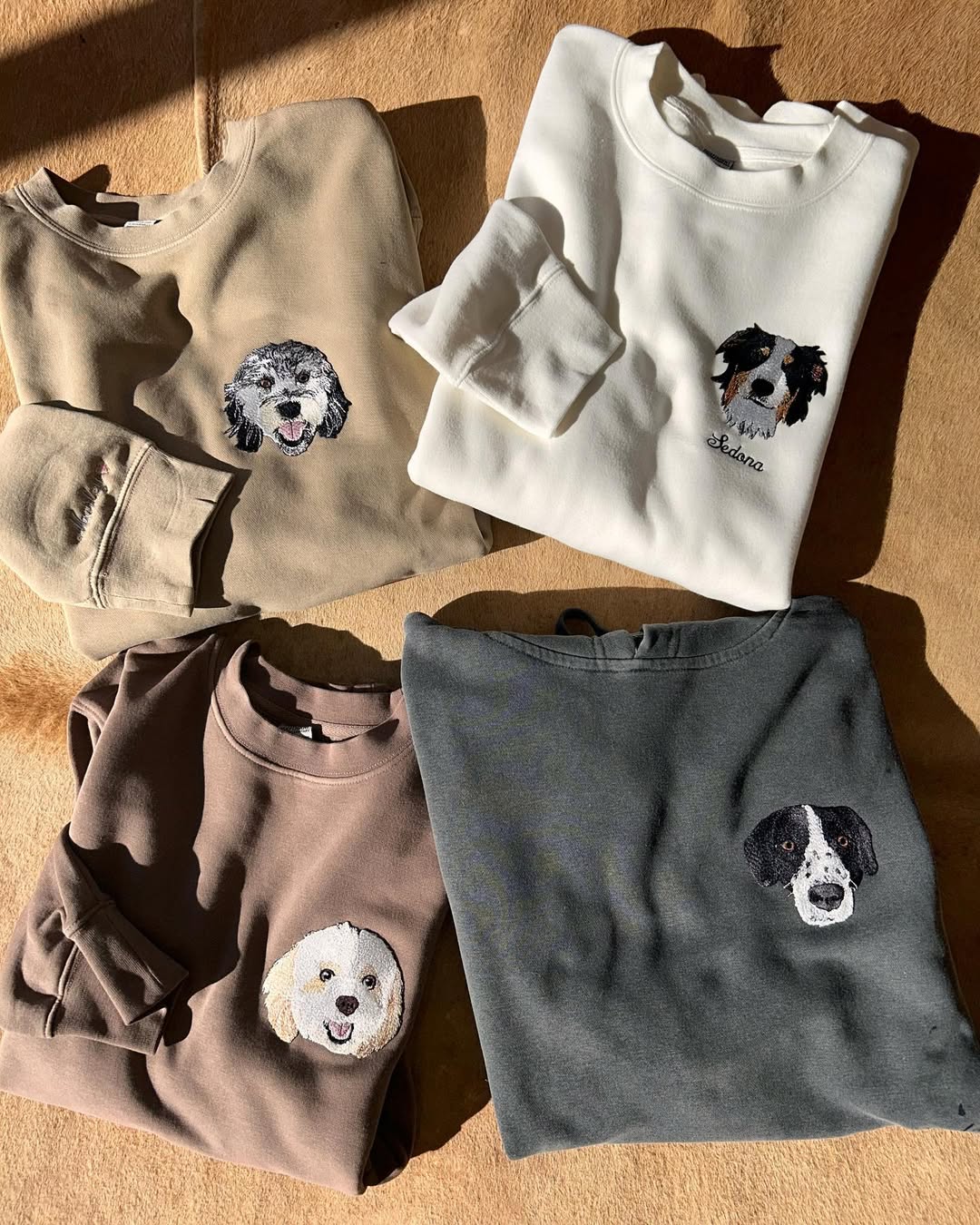 Custom Dog Portrait T-shirt , Personalized Pet Embroidery Hoodies , Dog Lover Gift