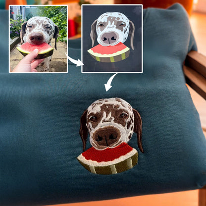 Personalized Pet Face and Pet Name Sweatshirt or T-Shirt.
