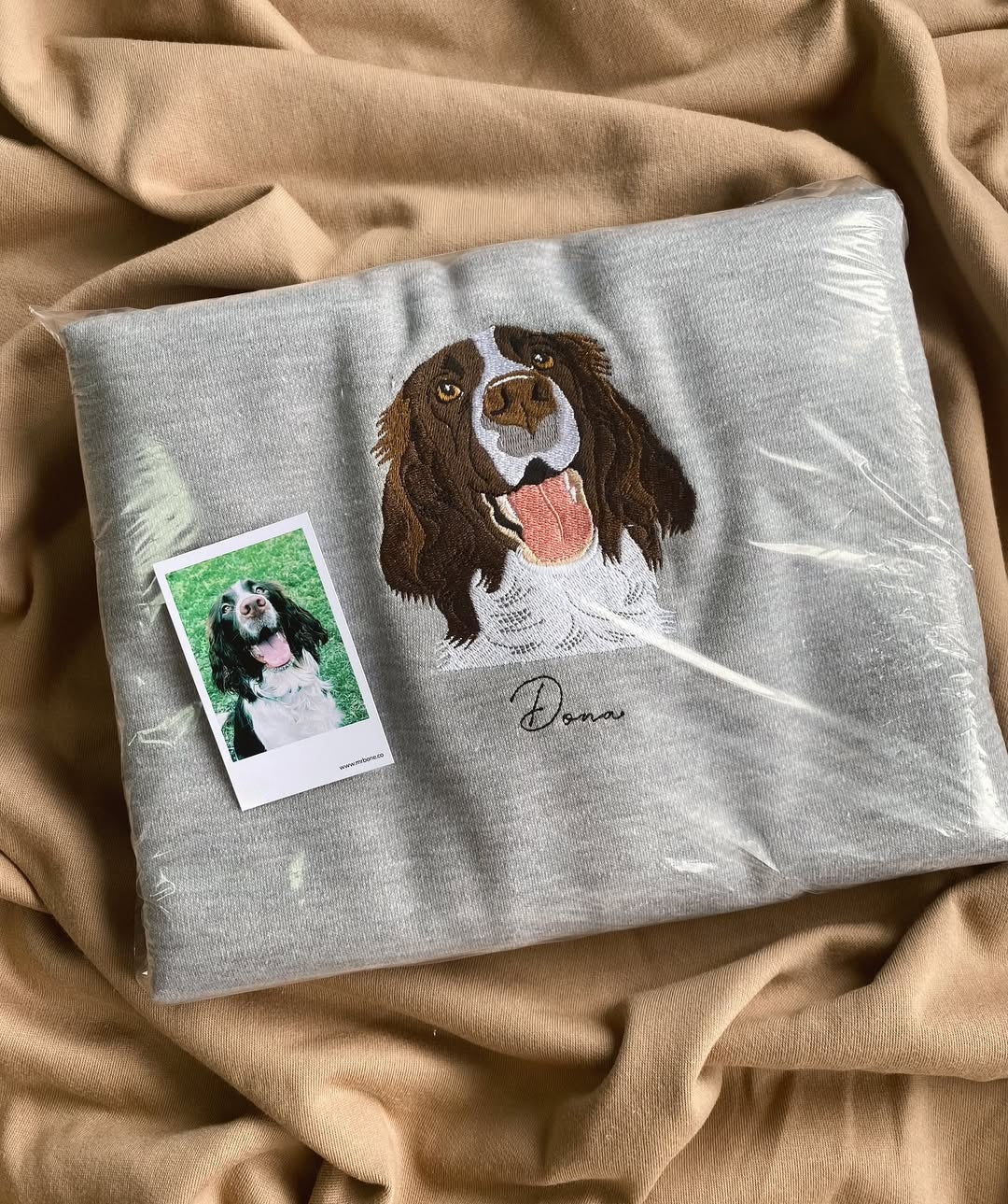 Rich Colors,Custom Embroidered Dog Face T-shirt,Sweatshirt from Your Photo