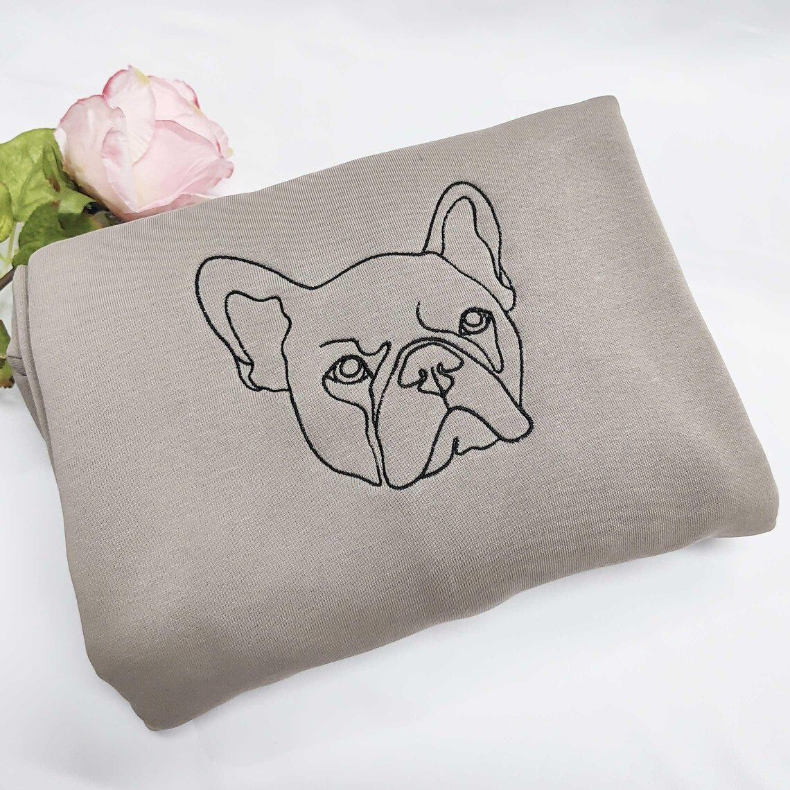 Personalized Pet Face Outline Embroidered T-shirt,Sweatshirt,Hoodie.