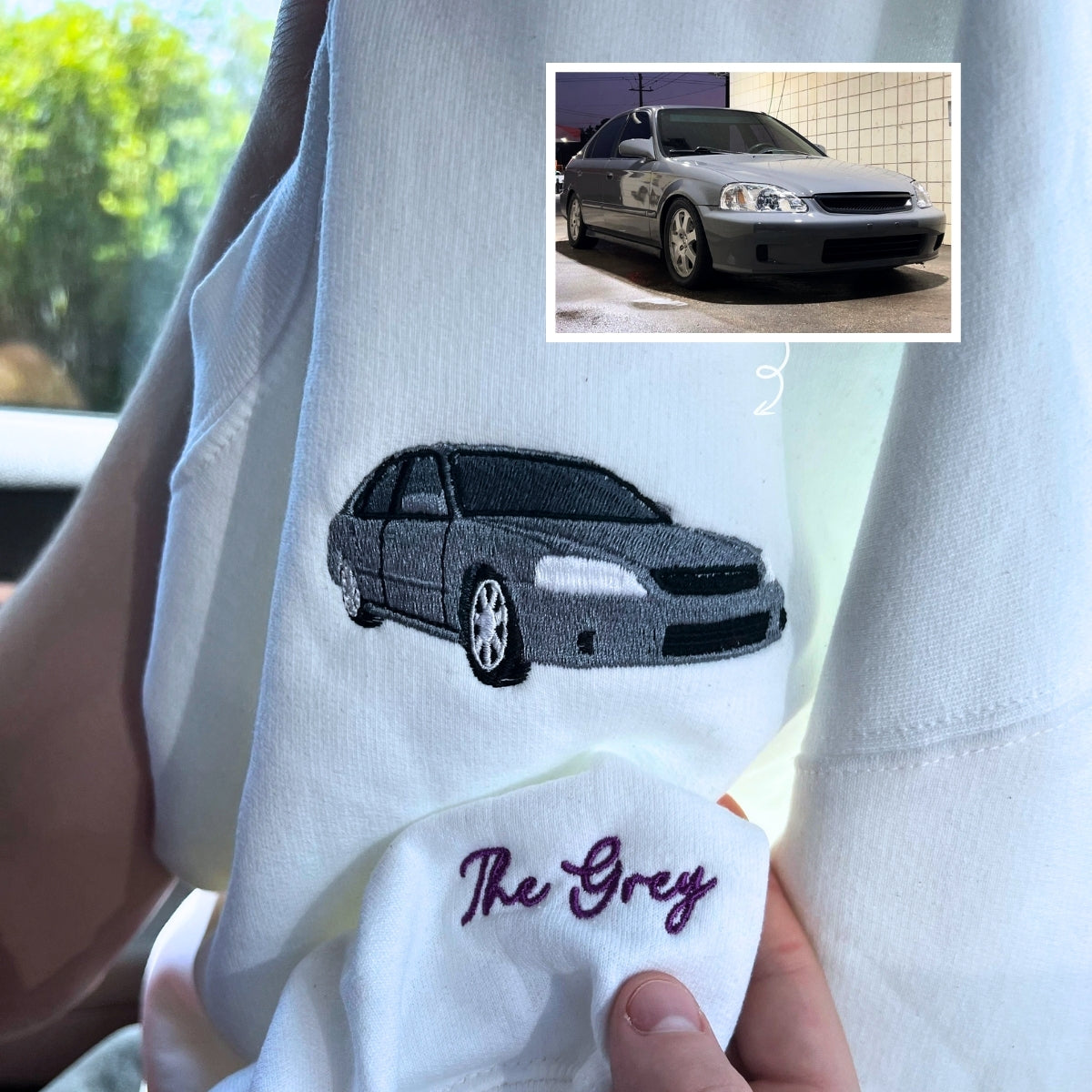 Custom Car Embroidered Crewneck & Hoodies – The Perfect Gift for Dad or Husband!