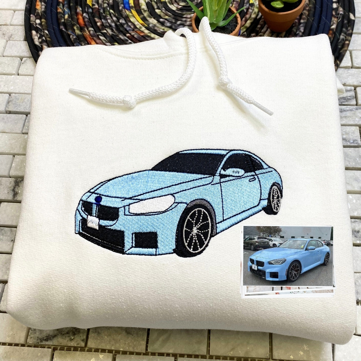 Custom Car Embroidered Crewneck & Hoodies – The Perfect Gift for Dad or Husband!