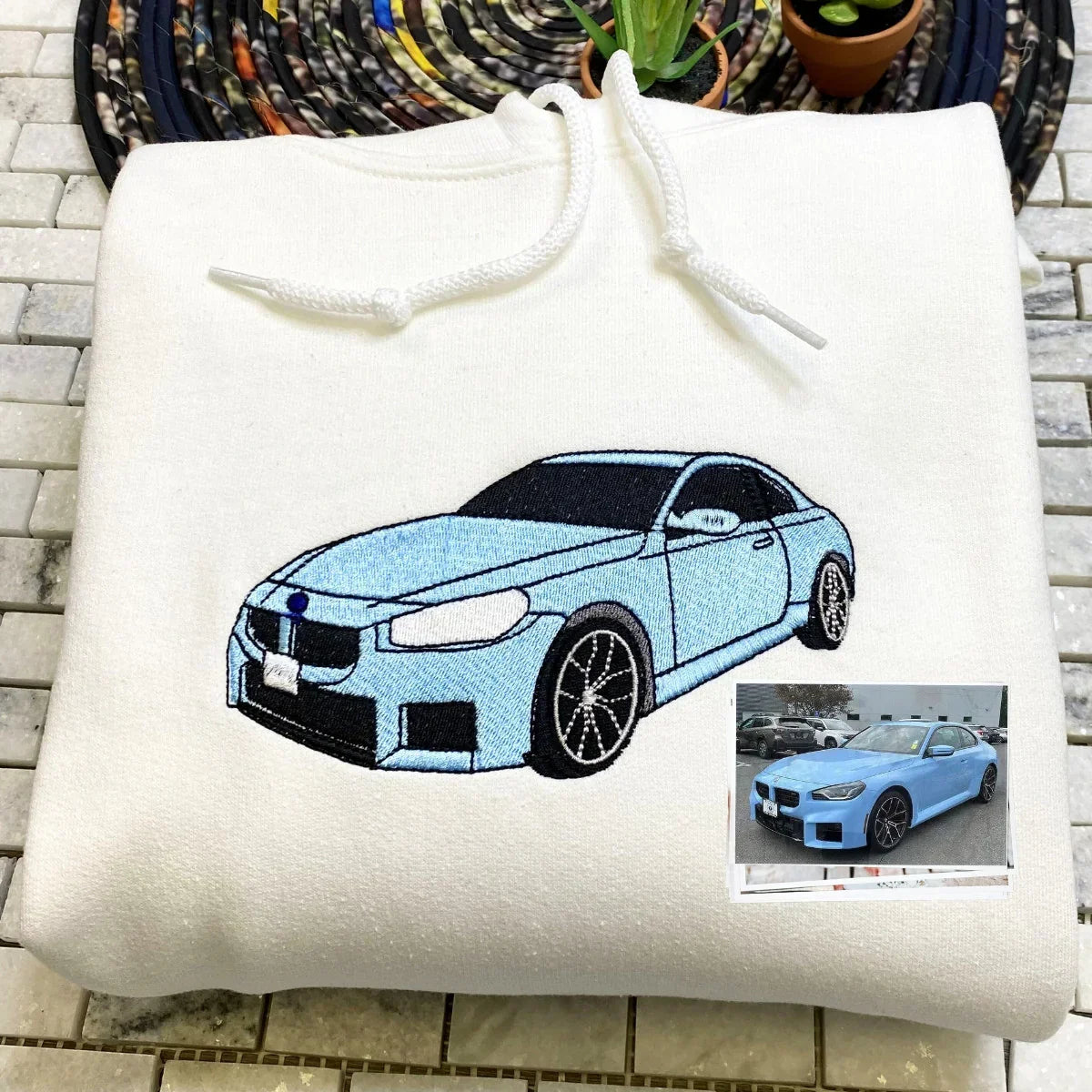 Custom Car Embroidered Crewneck & Hoodies – The Perfect Gift for Dad or Husband!