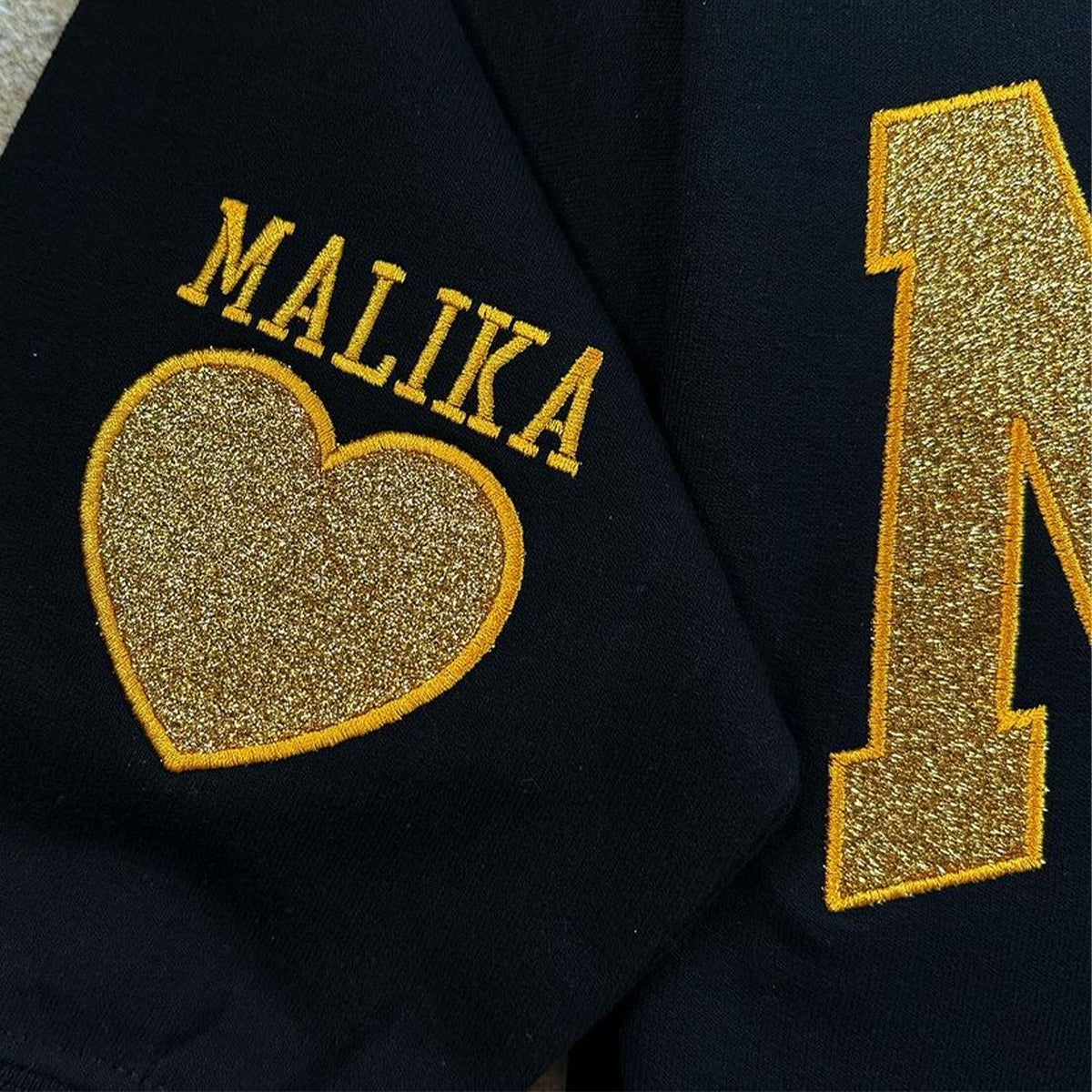 Custom Embroidered Applique Glitter Mama Sweatshirt - Gift for Mom